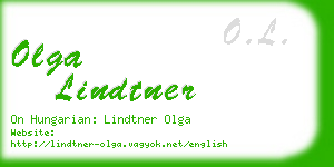 olga lindtner business card